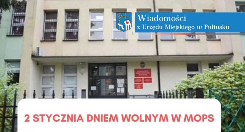 2 stycznia dniem wolnym w MOPS