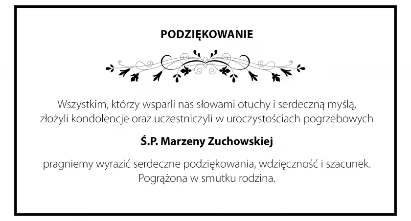 Podziękowanie