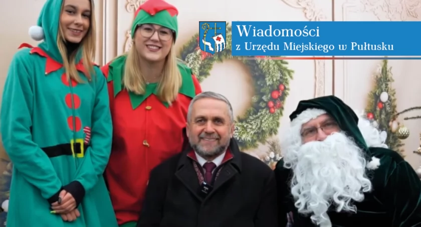 Burmistrz Miasta Pułtusk oraz ECO Mikołaj składają najlepsze Życzenia Bożonarodzeniowe Miastom Partnerskim