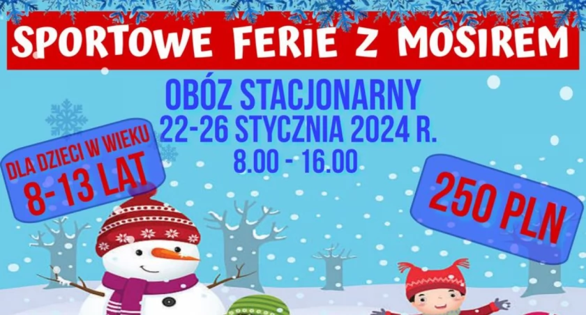 Twoje dziecko lubi sport? MOSiR ma świetną propozycję na ferie
