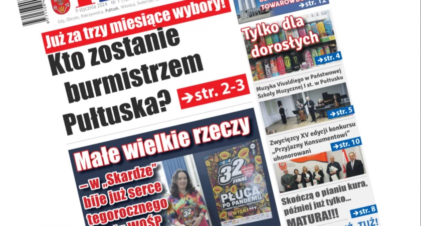 Pierwszy w 2024 roku numer Pułtuskiej Gazety Powiatowej w sprzedaży od jutra