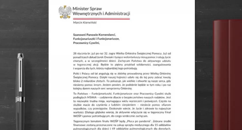 Policja, Straż i inne służby w tym roku powracają do grania z WOŚP. Jest informacja ministra
