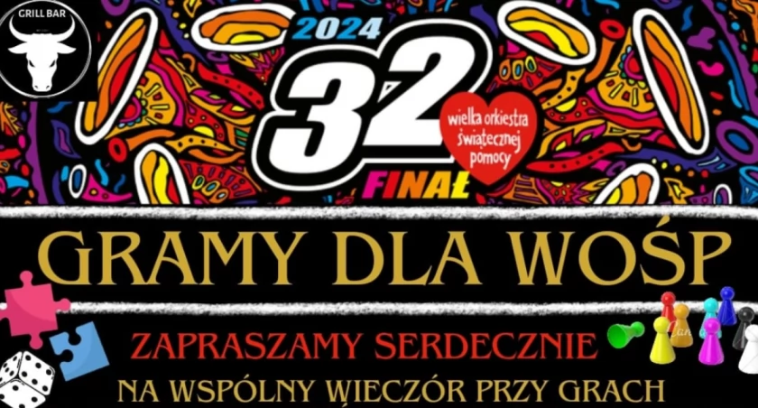 Wieczór z Grami Planszowymi w Grill Barze dla WOŚP