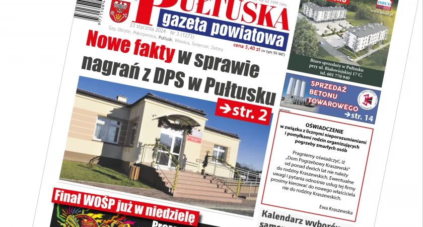 W 3 numerze Pułtuskiej Gazety Powiatowej