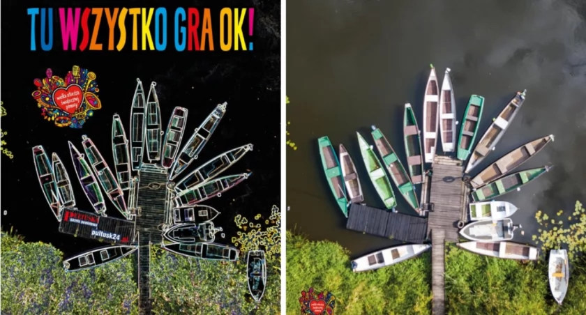 Artystyczne zdjęcie z Pułtuska oraz grafika „Drzewo z łódek” mogą być Twoje!