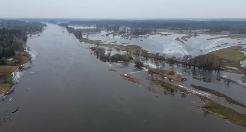 Narew z lotu ptaka [Gostkowo gmina Obryte]