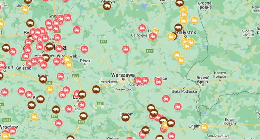 Dziś kolejny protest rolników. Mapa utrudnień drogowych