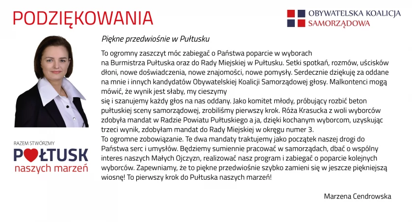 Podziękowania