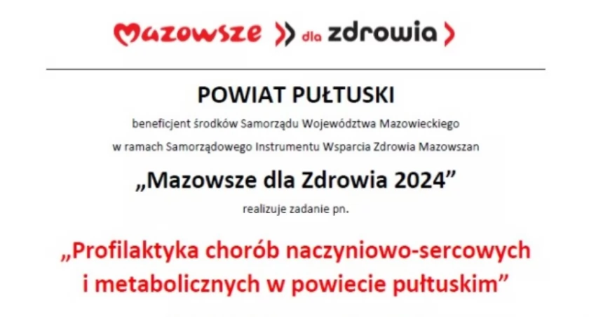 Profilaktyka chorób naczyniowo-sercowych i metabolicznych w powiecie pułtuskim