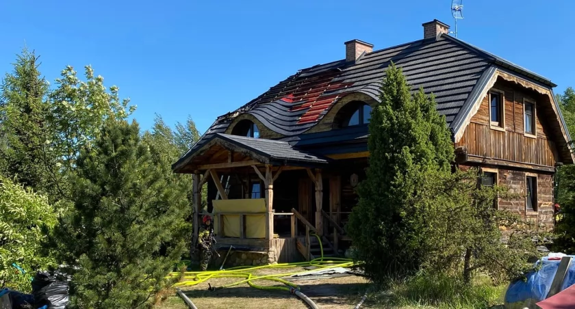 Pożar domu w gminie Zatory