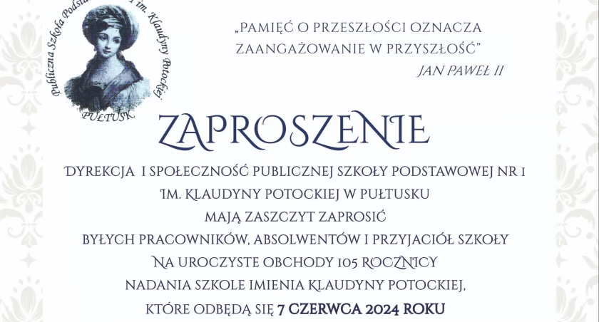 Ważny jubileusz w PSP nr 1 im. Klaudyny Potockiej