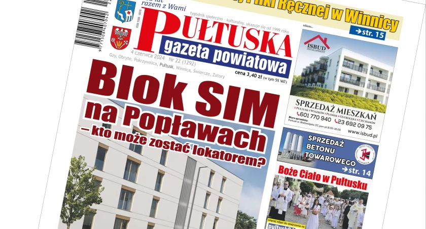 W 22 numerze Pułtuskiej Gazety Powiatowej