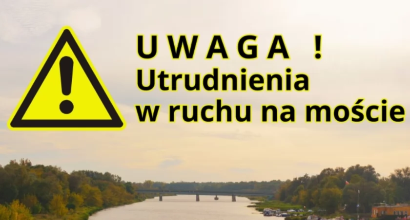 Utrudnienia w ruchu na moście Obrońców Pułtuska na rzece Narew w Pułtusku 17-18 czerwca 2024 r.