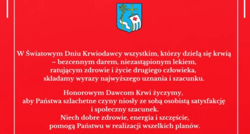 Życzenia z okazji Światowego Dnia Krwiodawcy