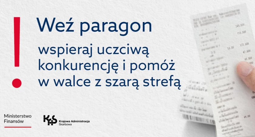 Weź paragon – wspieraj uczciwą konkurencję i pomóż w walce z szarą strefą. KAS przeprowadza kontrole i nakłada mandaty na nieuczciwych sprzedawców