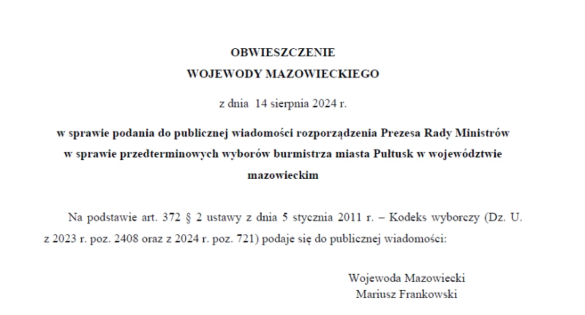 Obwieszczenie