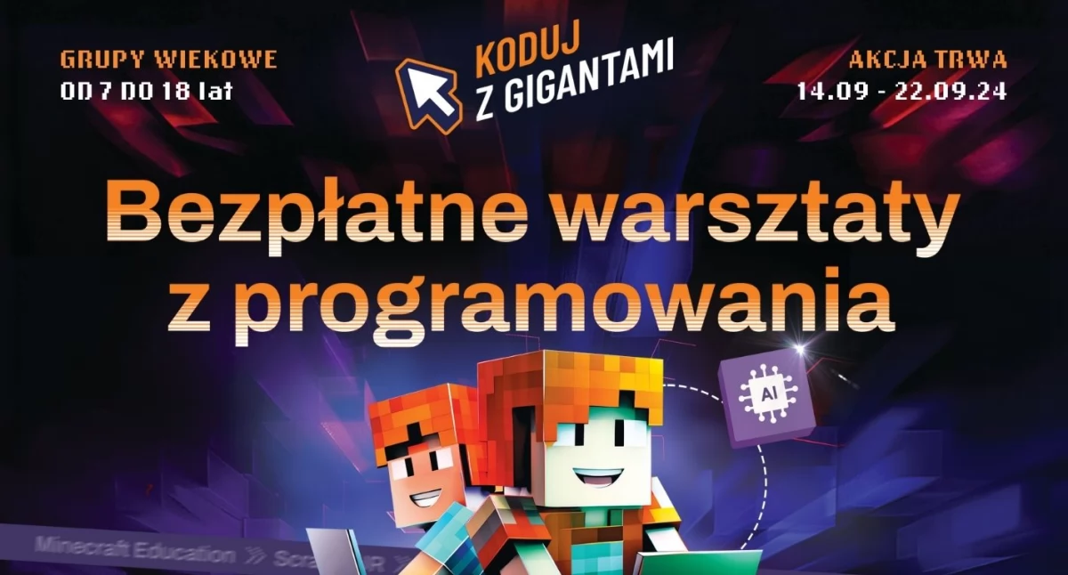 Przeżyjmy razem Cyber Przygodę w świecie sztucznej inteligencji - 15. edycja Koduj z Gigantami wystartowała! 