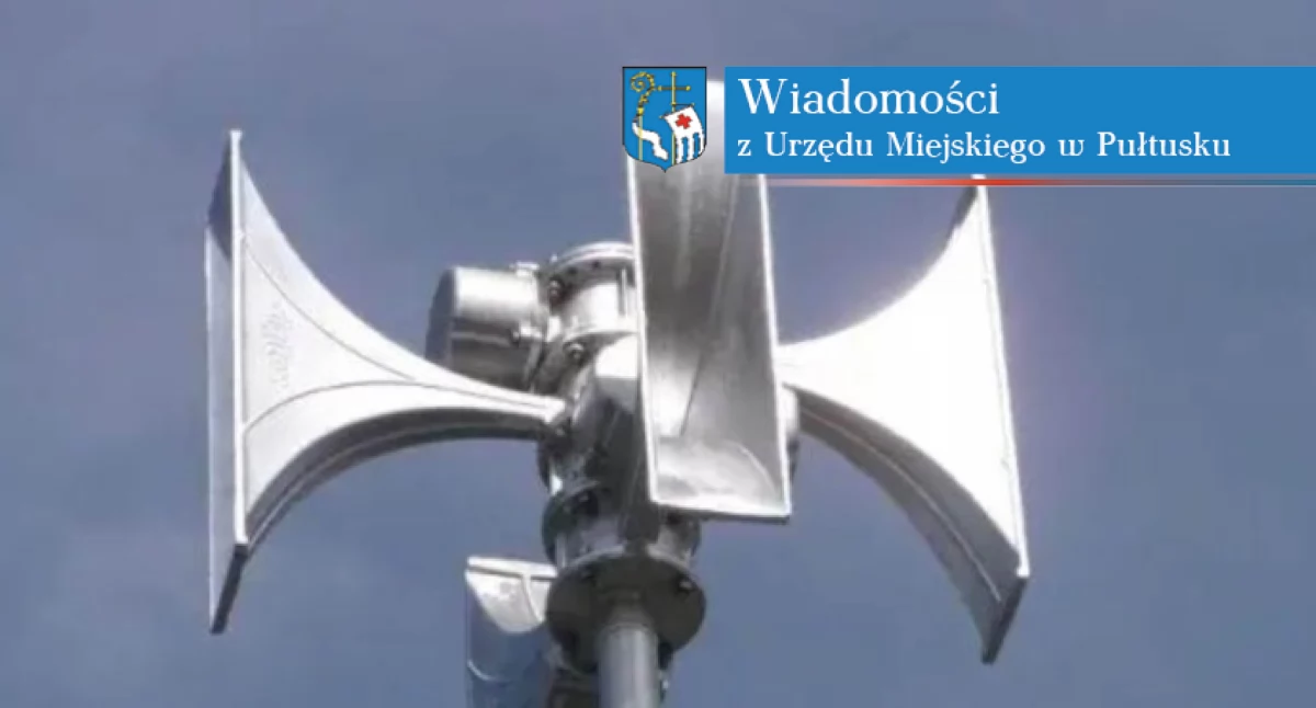 Informacja o ćwiczebnym włączeniu syren alarmowych