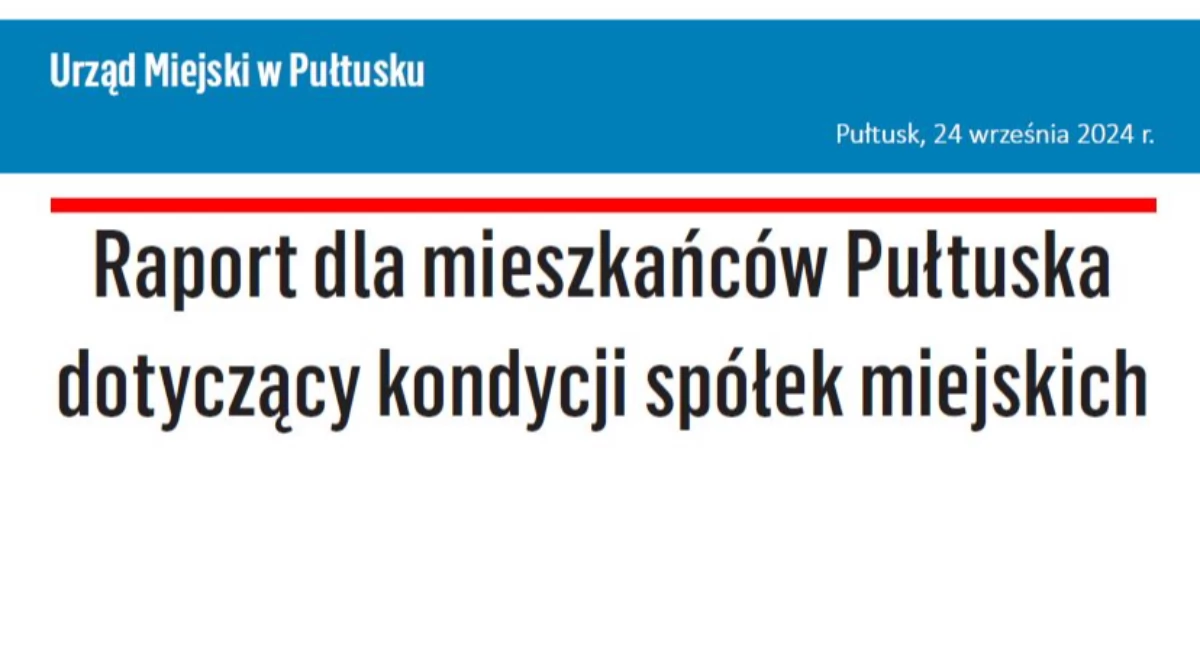 Raport o miejskich spółkach