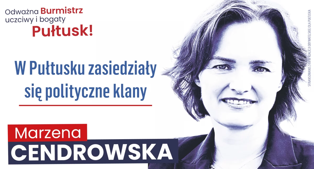 Sfinansowano z KWW Koalicji Obywatelskiej dla Pułtuska
