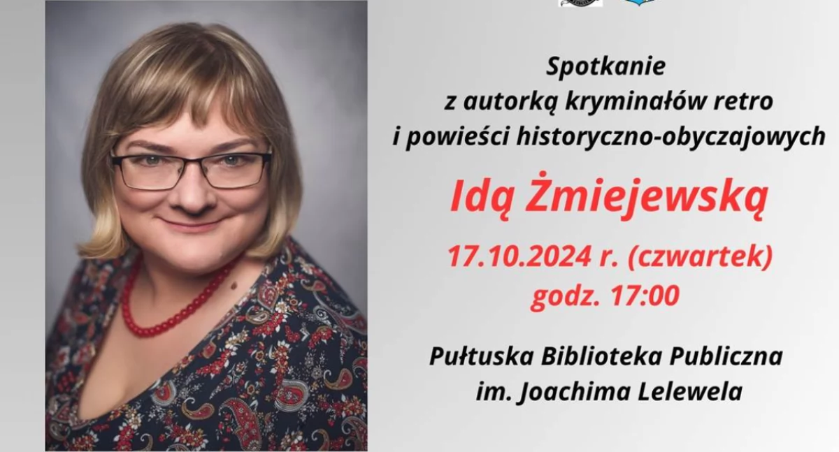 Autorka kryminałów w duchu retro gościem pułtuskiej biblioteki - zaproszenie