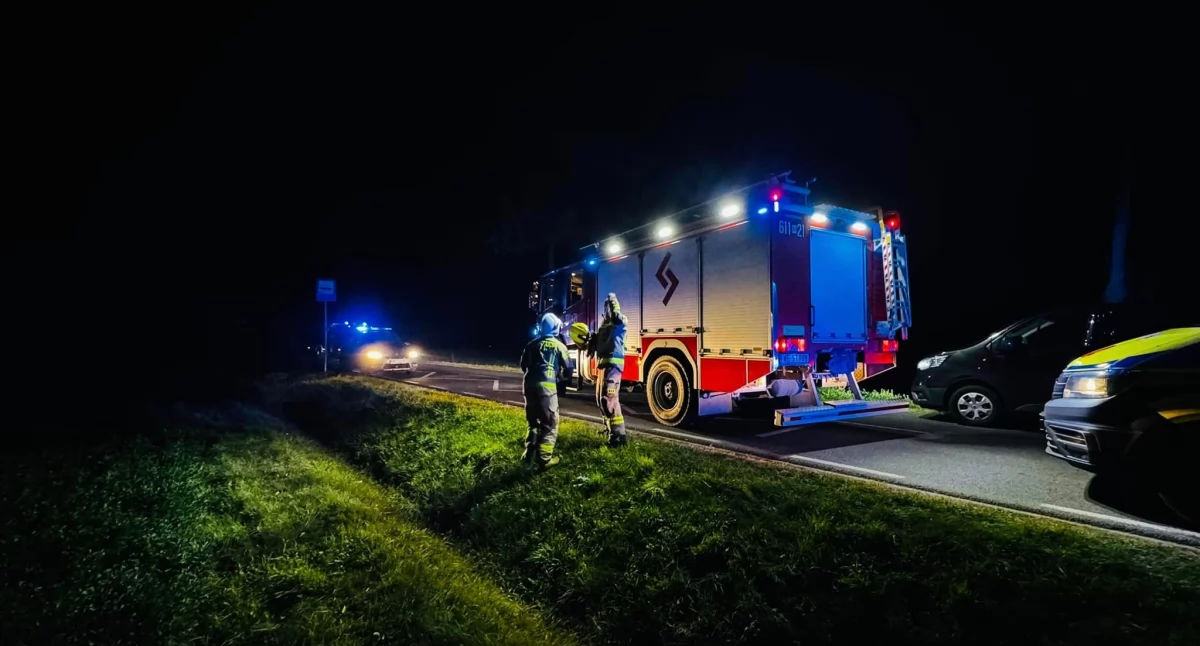 Wypadek auta osobowego w Gładczynie Rządowym