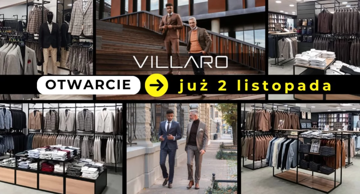 Moda Męska VILLARO w Pułtusku – wielkie otwarcie już 2 listopada!