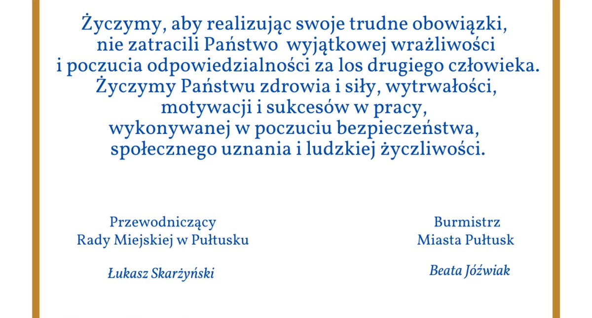 Życzenia z okazji Dnia Pracownika Socjalnego