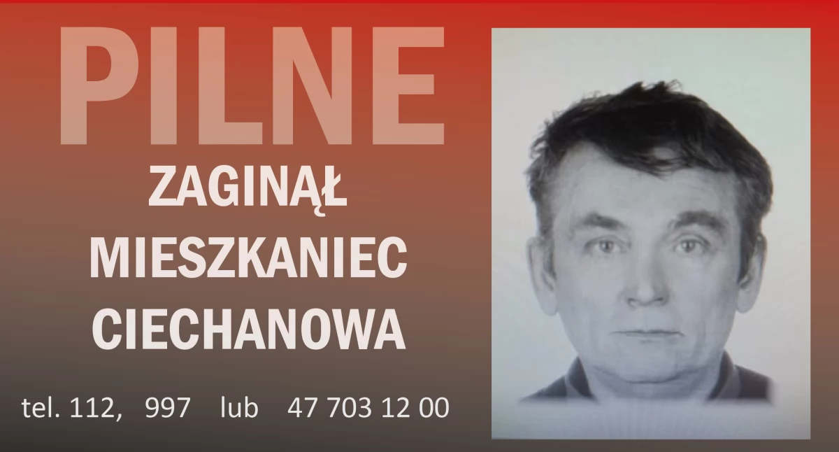 Zaginął mieszkaniec Ciechanowa