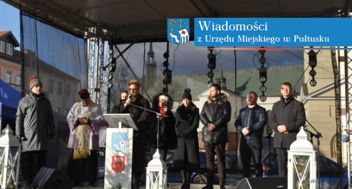 Spotkanie wigilijne i bożonarodzeniowy kiermasz na pułtuskim rynku