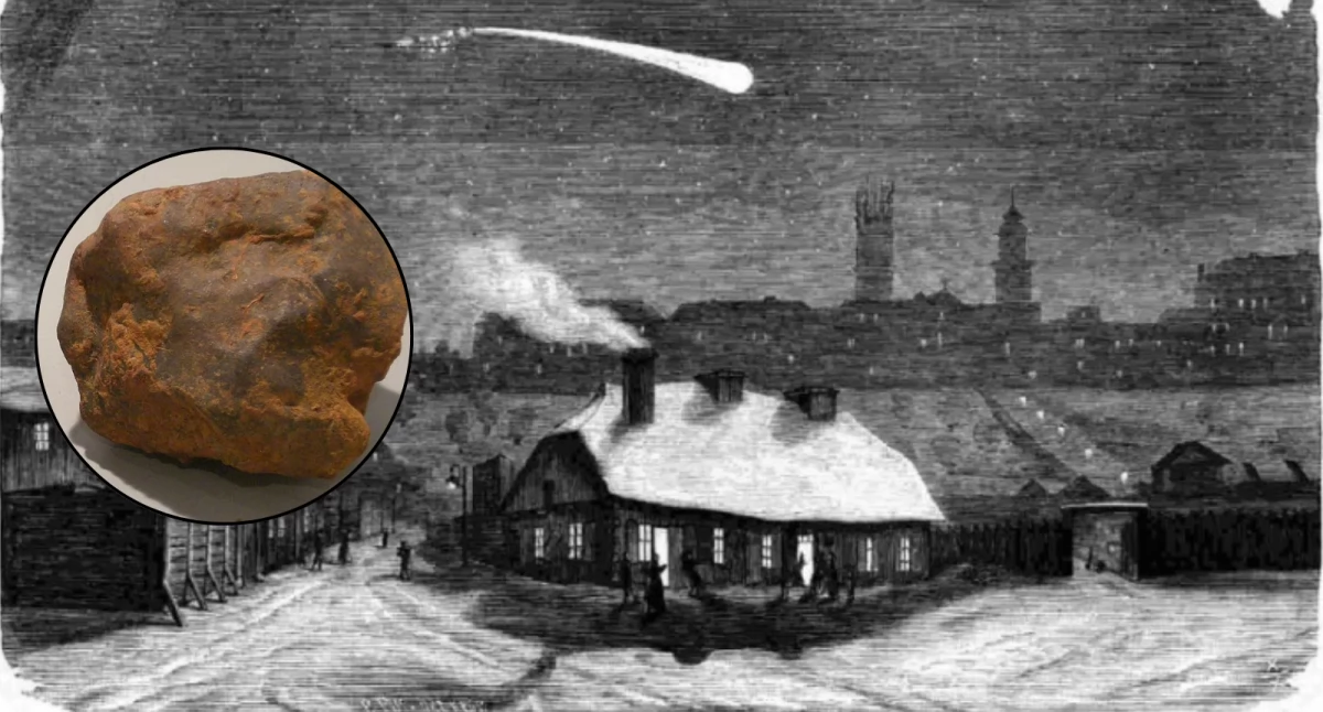 „Kilka osób uderzyło głową w słup, jedna staruszka skręciła prawą nogę, a troję dzieci zraniło nogi” - dziś 157 rocznica spadku Meteorytu Pułtusk