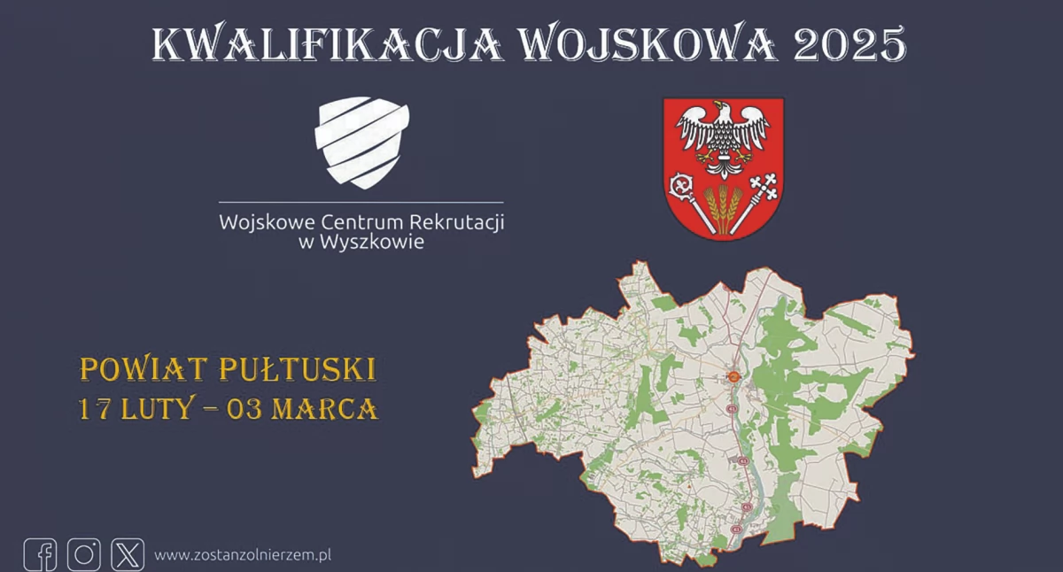 Już 17 lutego rusza Kwalifikacja Wojskowa na terenie powiatu pułtuskiego