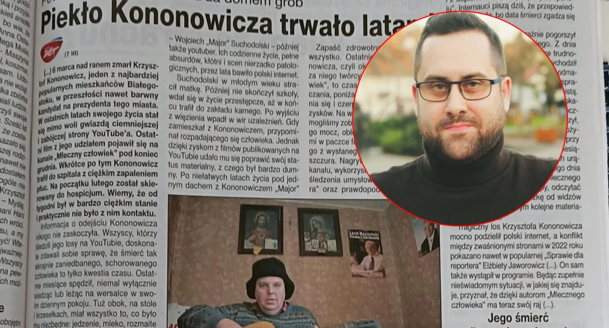 Reportaż Błażeja Makarewicza „Piekło Kononowicza trwało latami” w tygodniku Angora