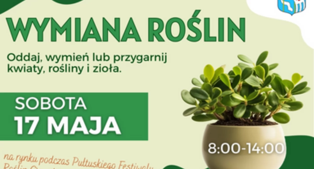 Wymiana roślin na pułtuskim rynku