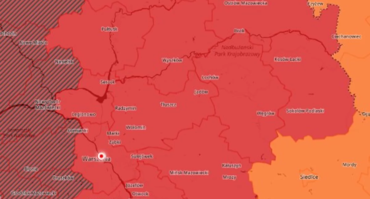 Powiat pułtuski w czerwonej strefie 