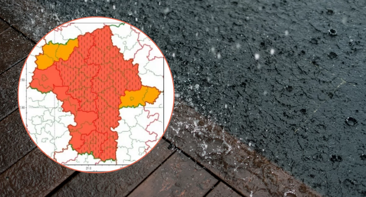  Ostrzeżenie meteorologiczne dla 27 powiatów woj. mazowieckiego 