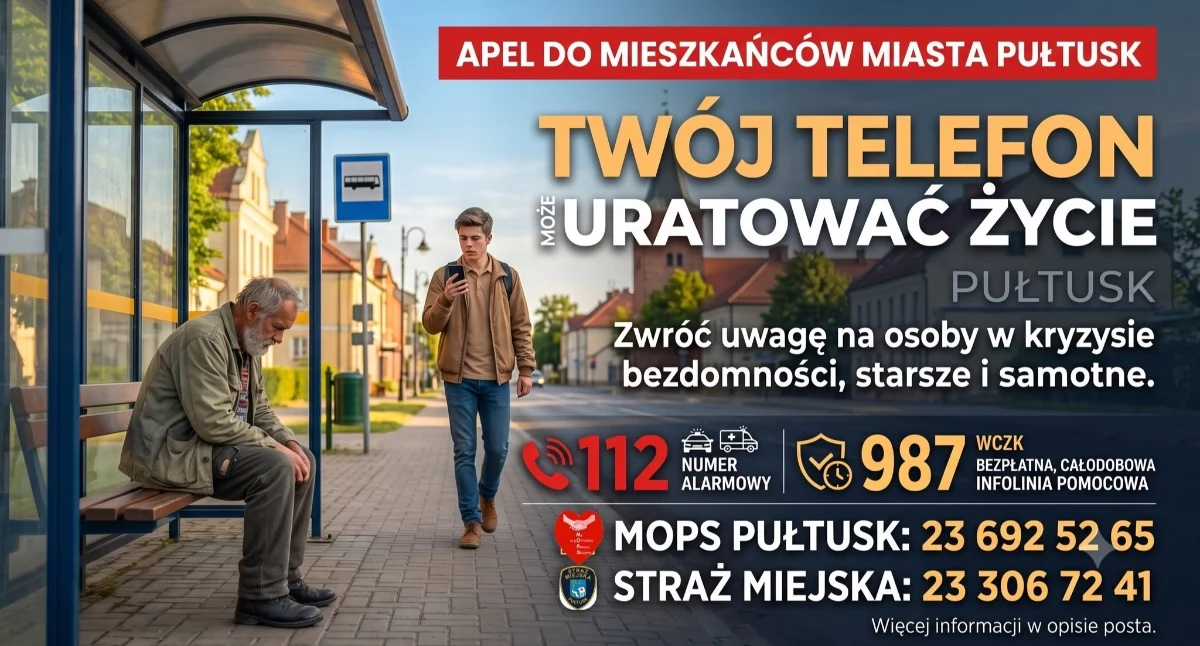 Apel MOPS do mieszkańców Pułtuska