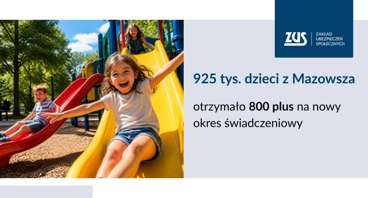 925 tys. dzieci z Mazowsza otrzymało 800+ na nowy okres świadczeniowy