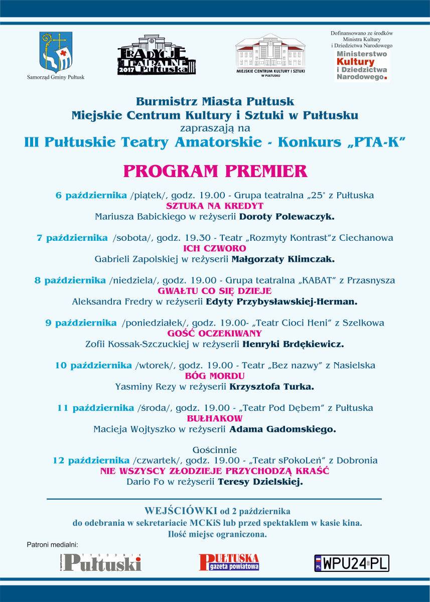 Dziś rozpoczynamy tydzień premier teatralnych