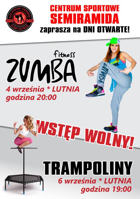 Zumba i trampoliny - zaproszenie na dni otwarte