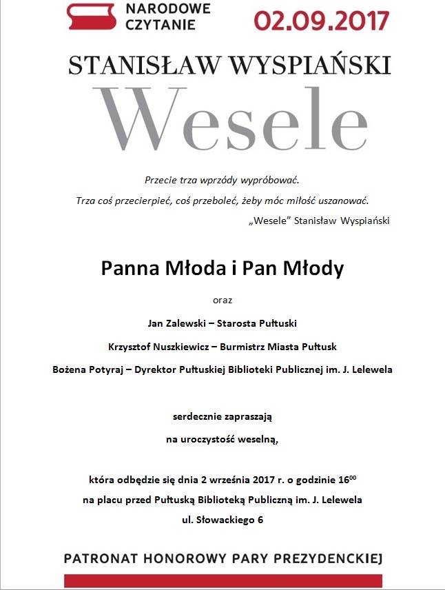 Narodowe Czytanie już w sobotę
