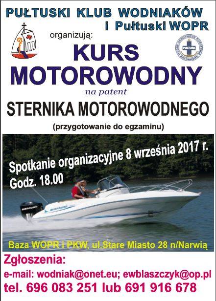 Kurs motororowodny - zaproszenie