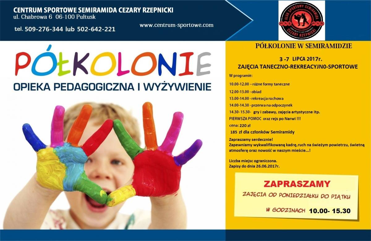 Semiramida zaprasza na półkolonie letnie