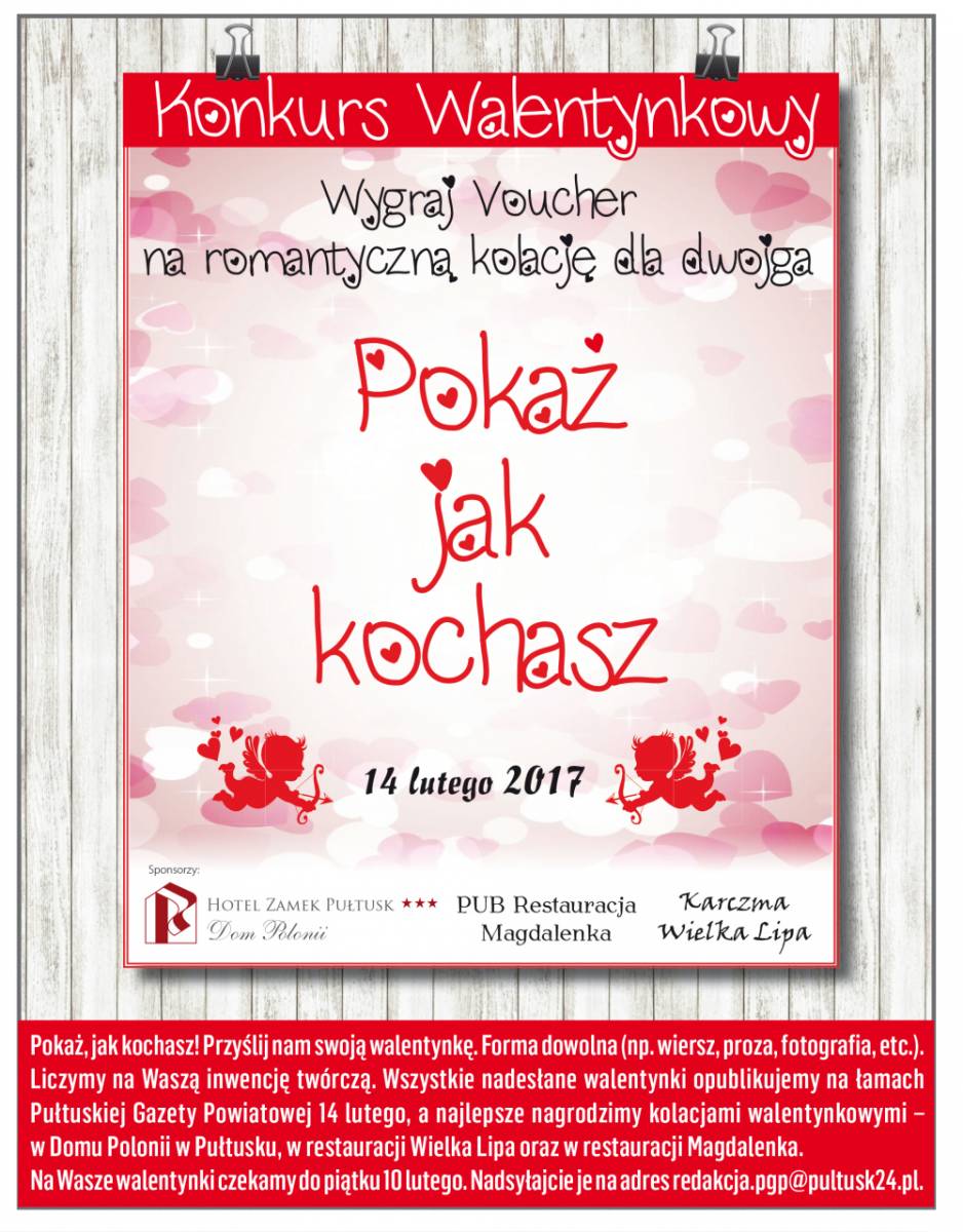 Ogłaszamy konkurs walentynkowy