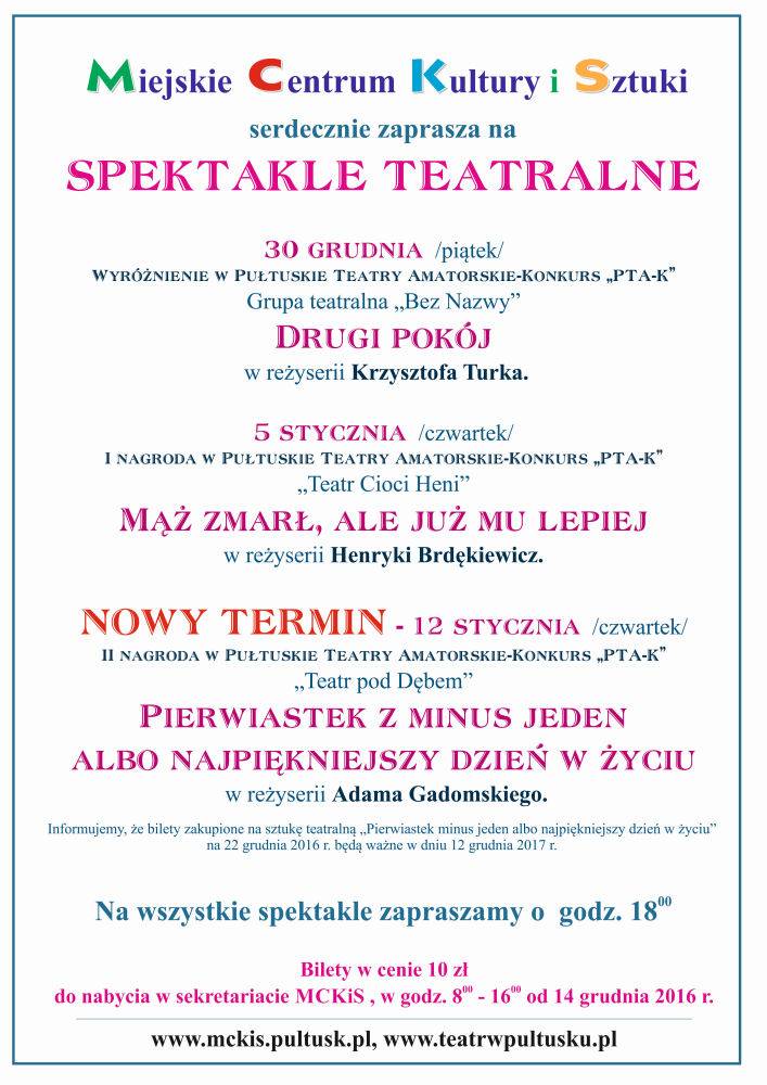 Tradycje Teatralne Pułtuska - przeżyjmy to jeszcze raz