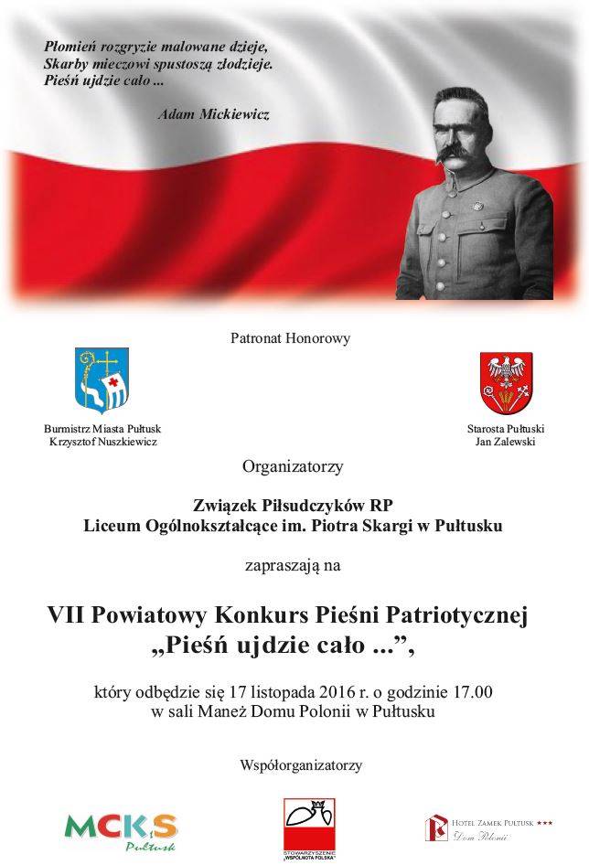Kolejny Konkurs Pieśni Patriotycznej już dziś