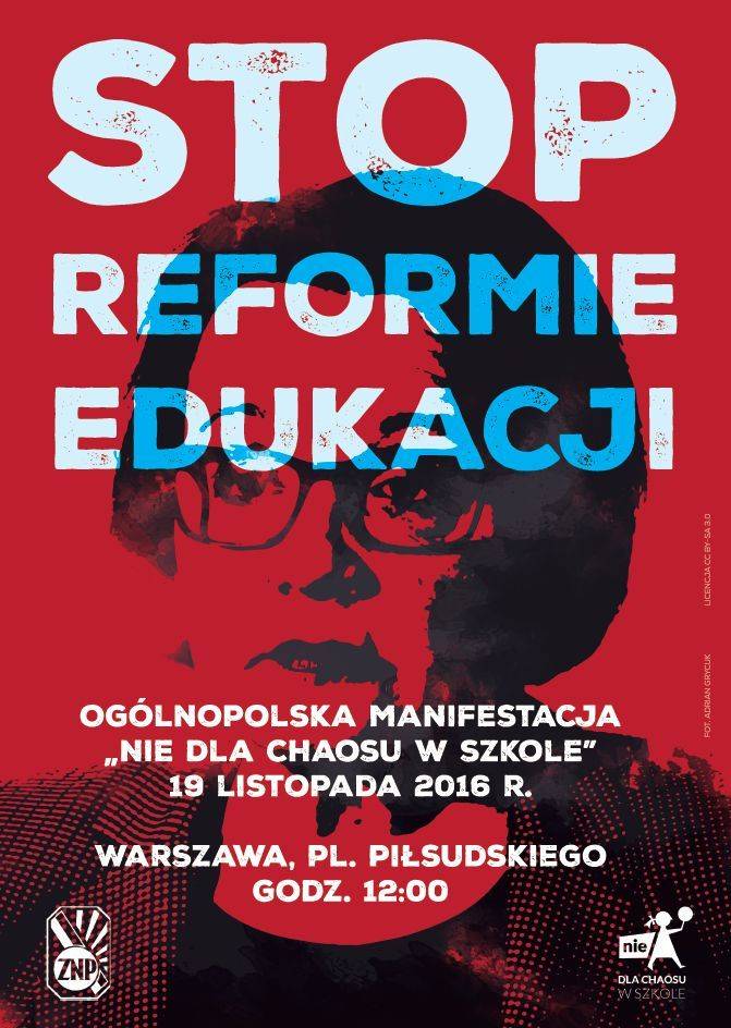 „Nie dla chaosu w szkole”-manifestacja ZNP