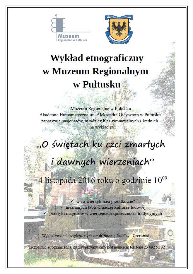 Muzeum zaprasza na wykład etnograficzny