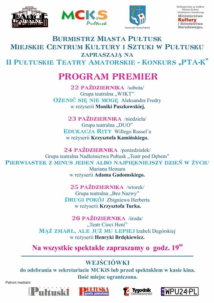 Program Premier Teatralnych 