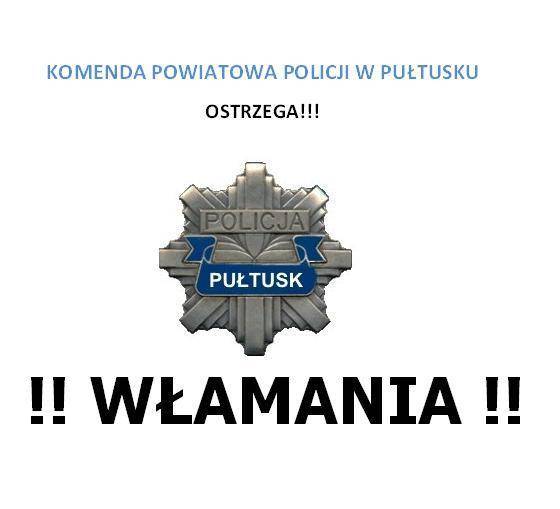 Uwaga na włamywaczy! Policja ostrzega
